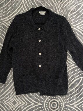 Laura Dark Charcoal Knit cardigan